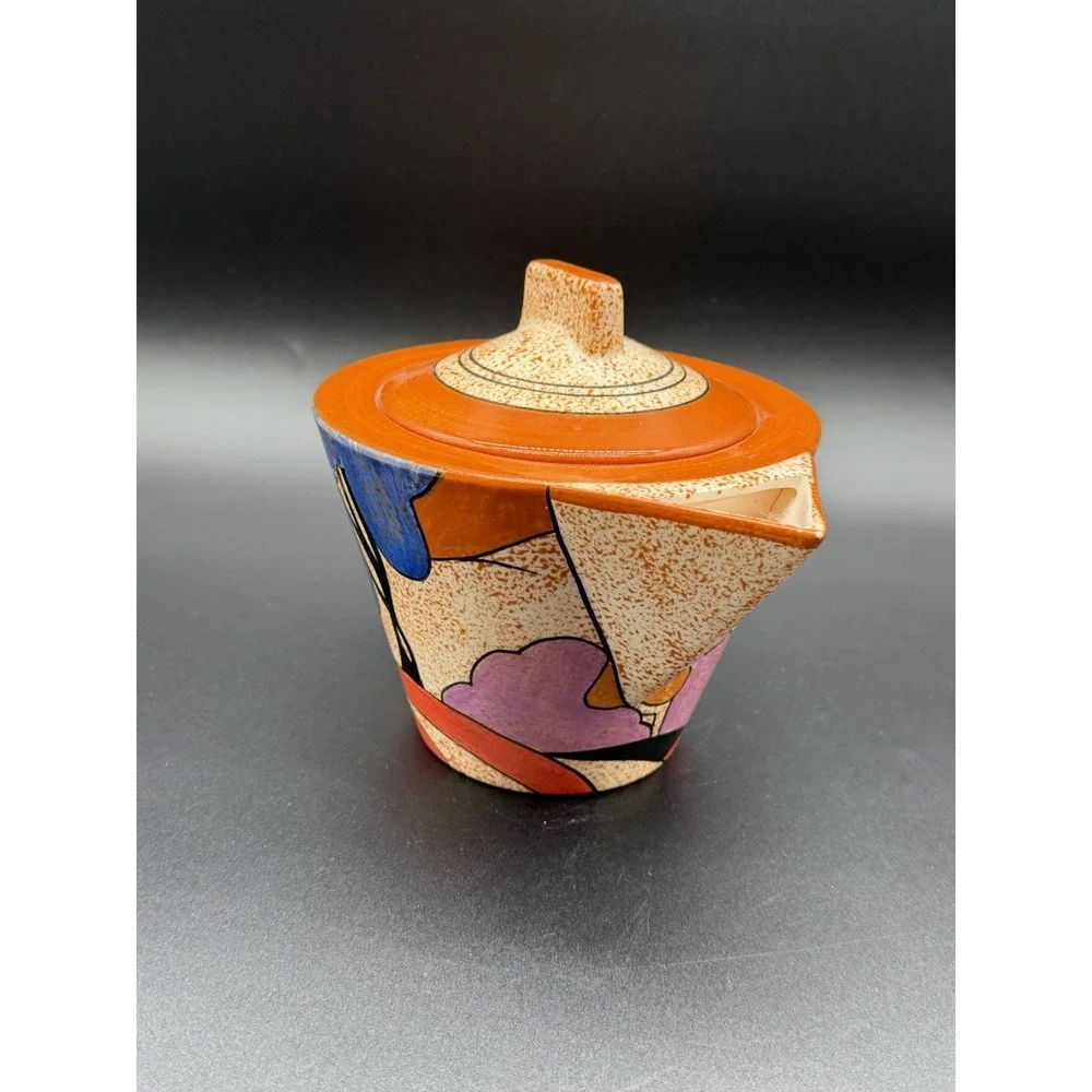 Vintage '93 Art Deco Clarice Cliff MMA 'Bizarre Autumn' Tea Pot Reproduction
